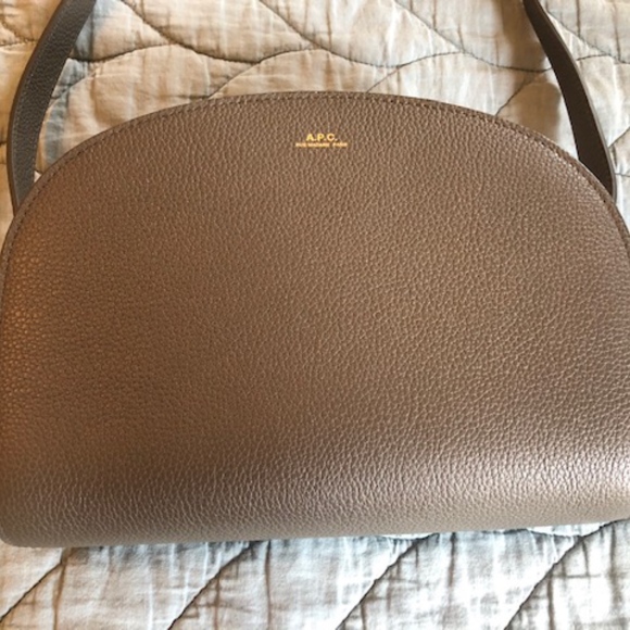 APC Demi Lune (Half Moon Bag) Grained Leather - Grey - Picture 2 of 13